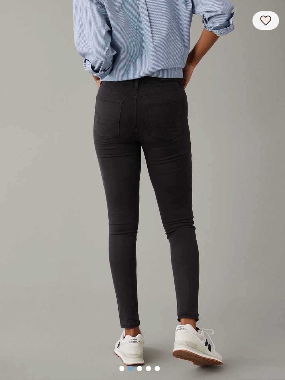 American Eagle Women's Classic Black Hi-Rise Jegging Next Level Stretch Size 2 - Picture 2 of 10